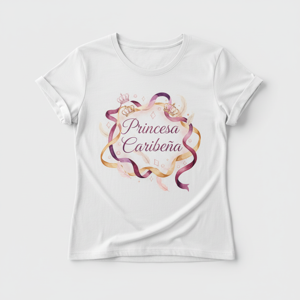 Camiseta Blanca Princesa Caribeña