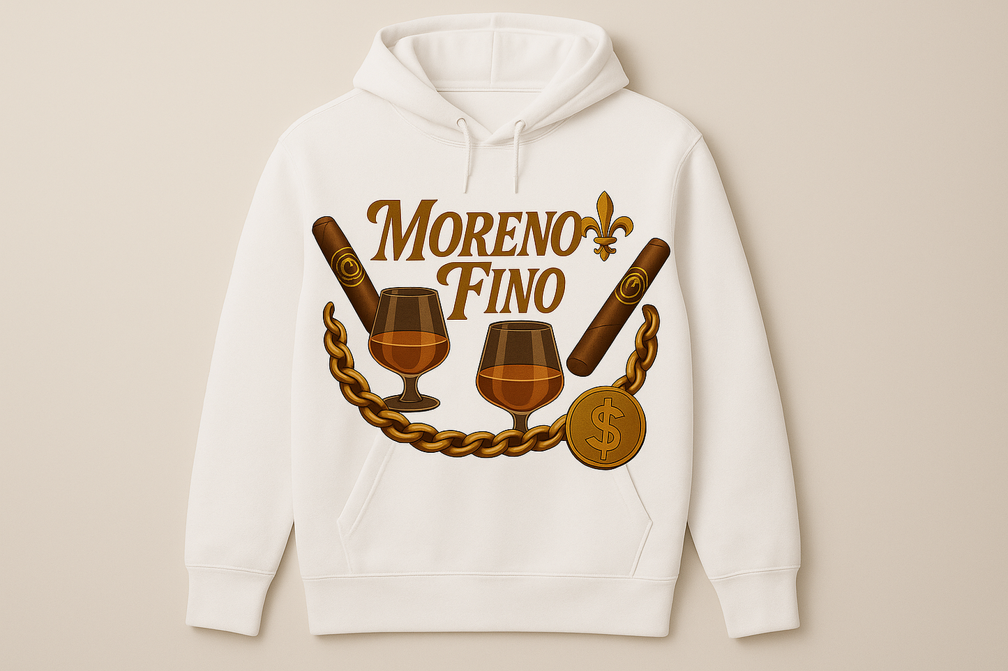Hoodie Moreno Fino Blanco
