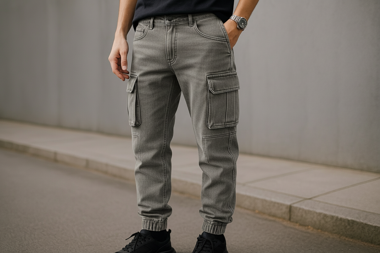 Pantalones cargo grises