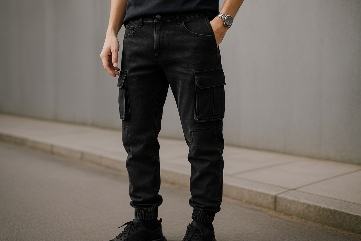 Pantalones cargo negros