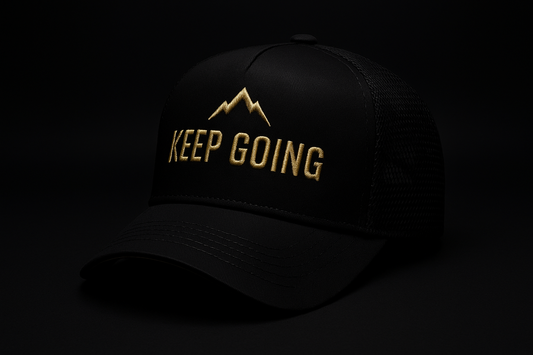 Gorra Motivacional Negra Dorada
