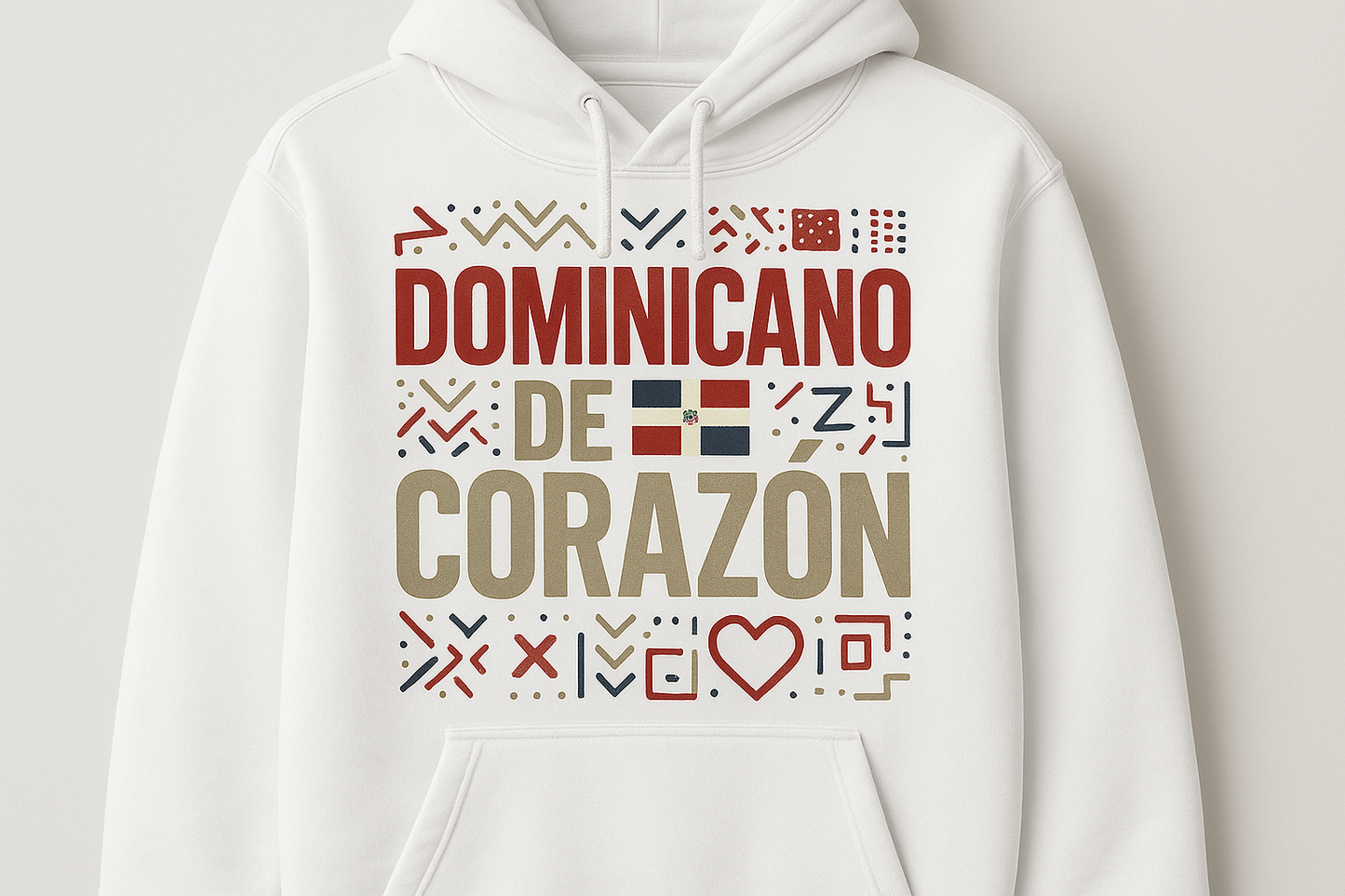 Hoodie Dominicano de Corazón Blanco