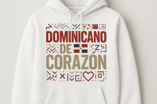 Hoodie Dominicano de Corazón Blanco