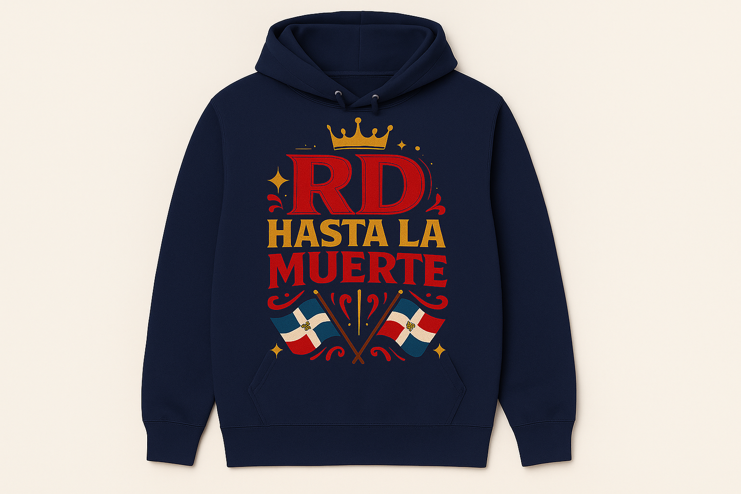 Hoodie RD Hasta la Muerte Azul Marino