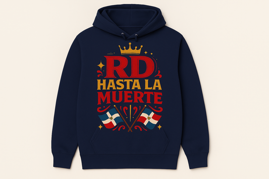 Hoodie RD Hasta la Muerte Azul Marino