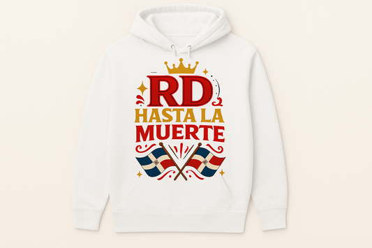 Hoodie RD Hasta la Muerte Blanco
