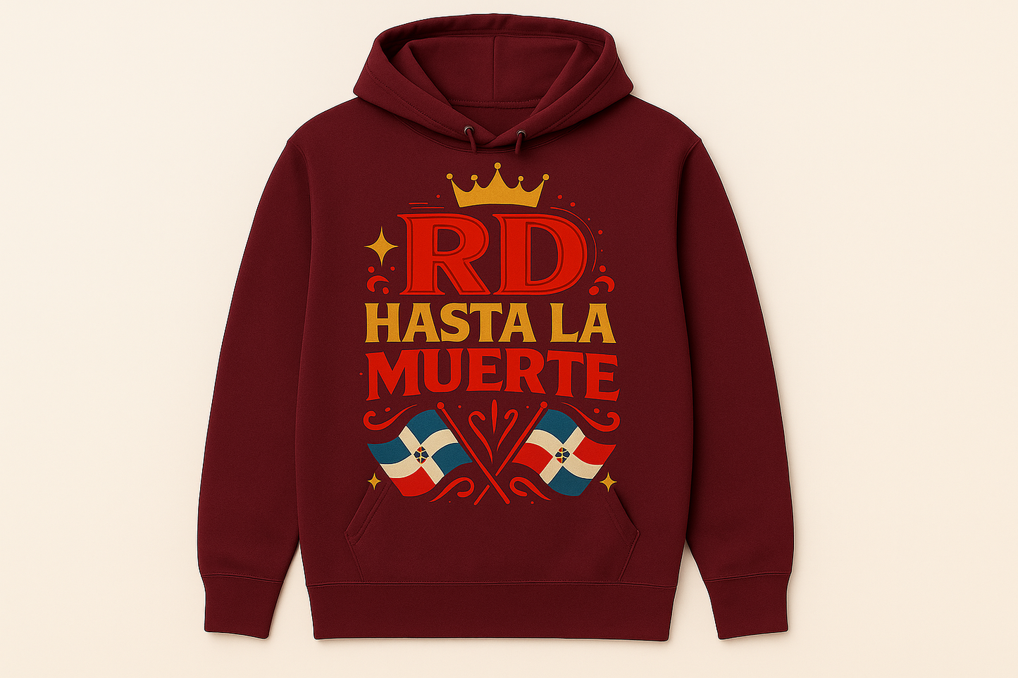 Hoodie RD Hasta la Muerte Burgundy