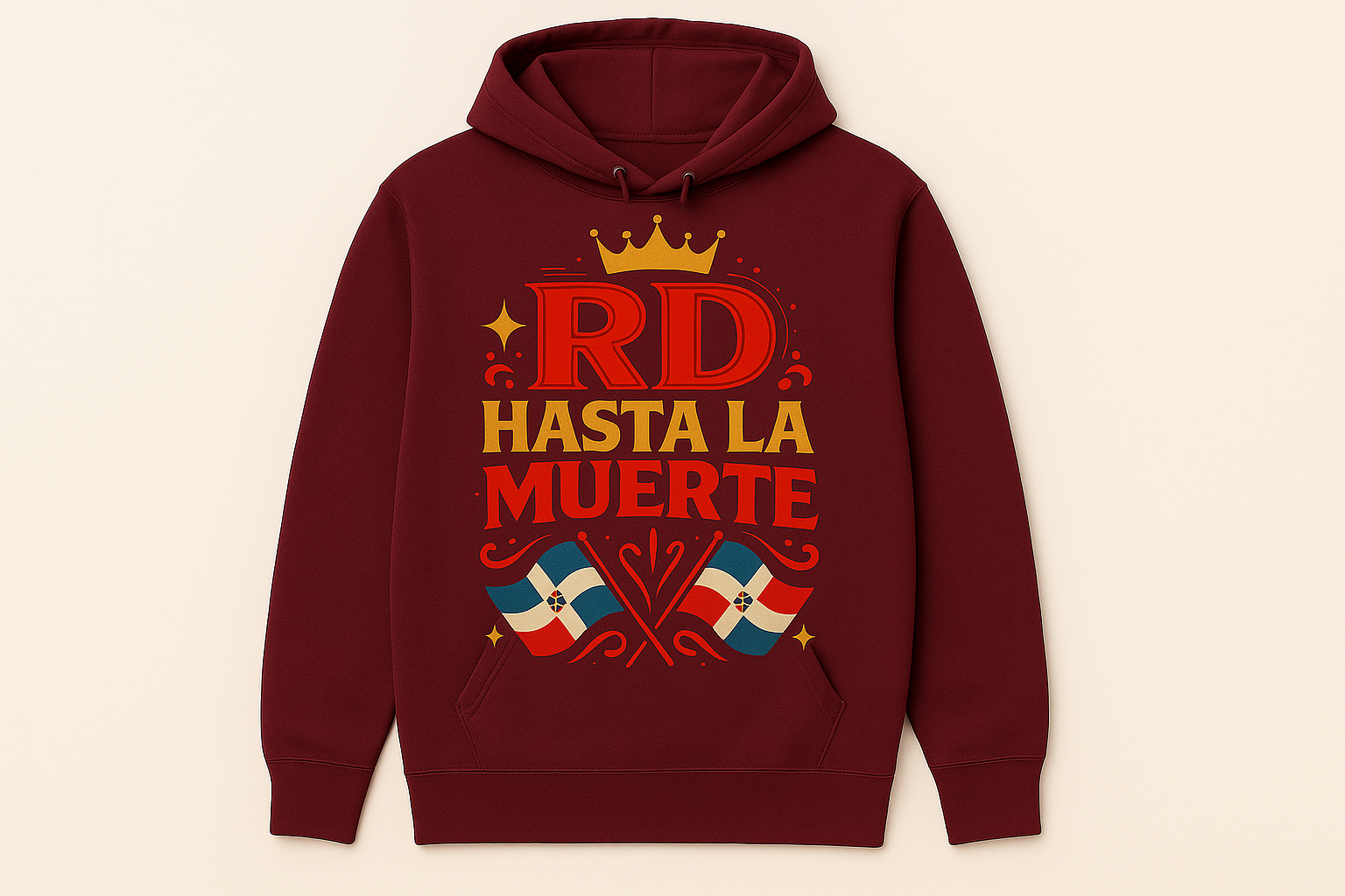 Hoodie RD Hasta la Muerte Burgundy