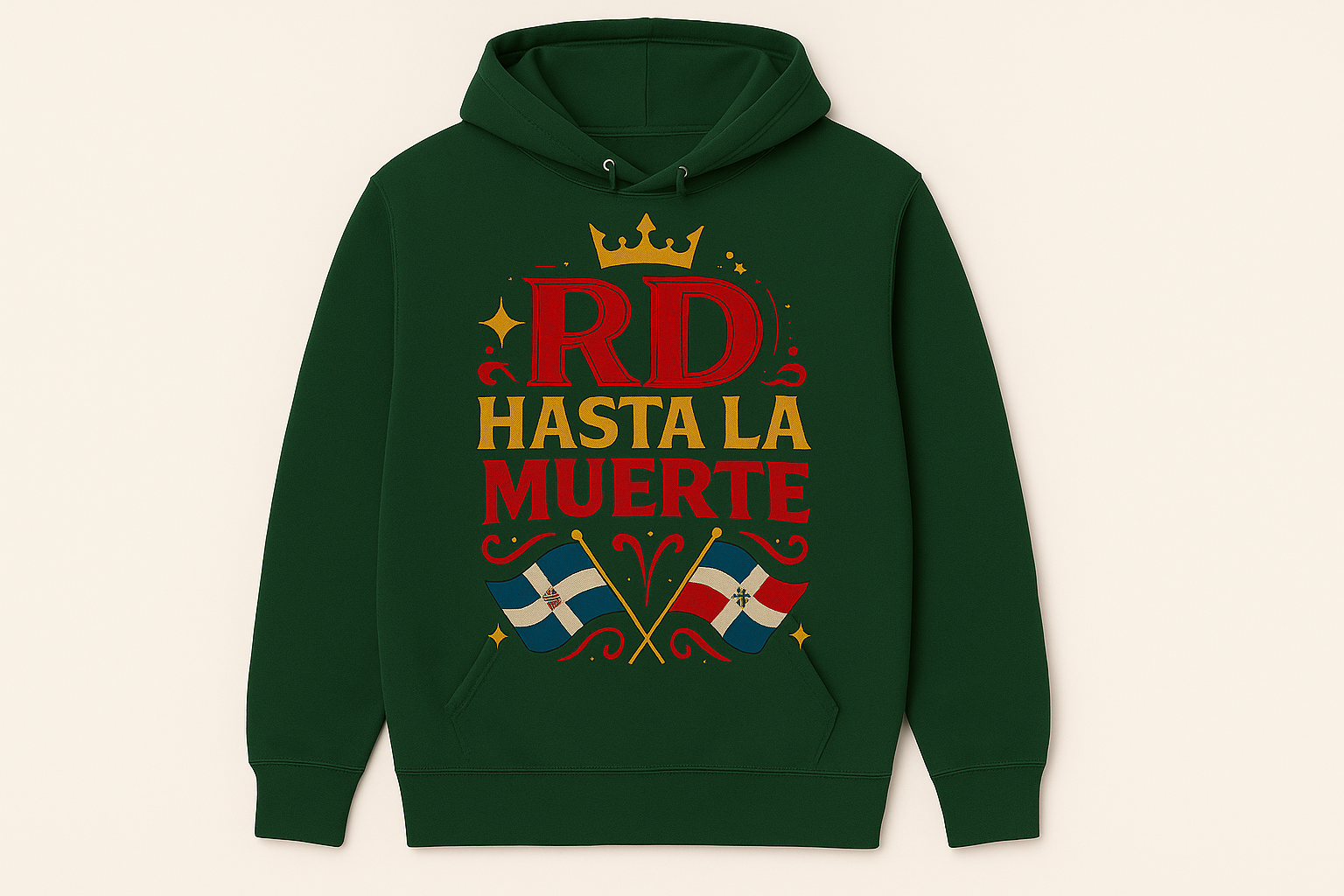 Hoodie RD Hasta la Muerte Verde