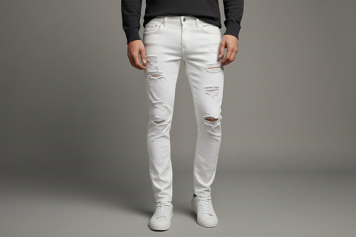 Jeans rotos blancos