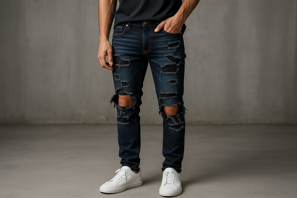 Jeans rotos intensos índigo