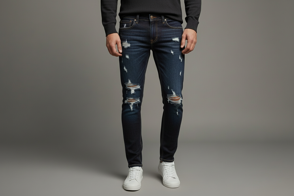 Jeans rotos índigo
