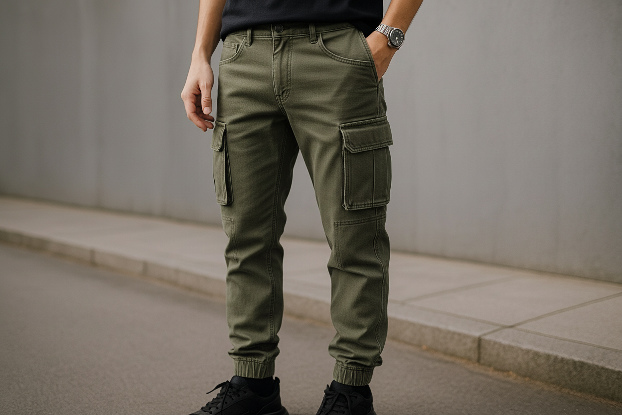 Pantalones cargo verde militar